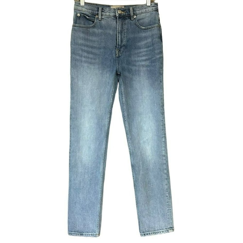 Everlane The Way-High Slim Fit Straight Leg Light Wash Jeans Womens 26